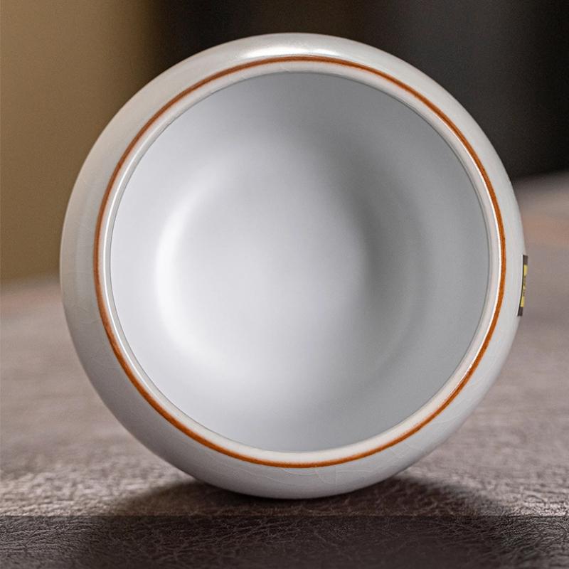 Ruyao Ceramic Master Tea Cup – Single Kung Fu Tea Bowl / Gift Box