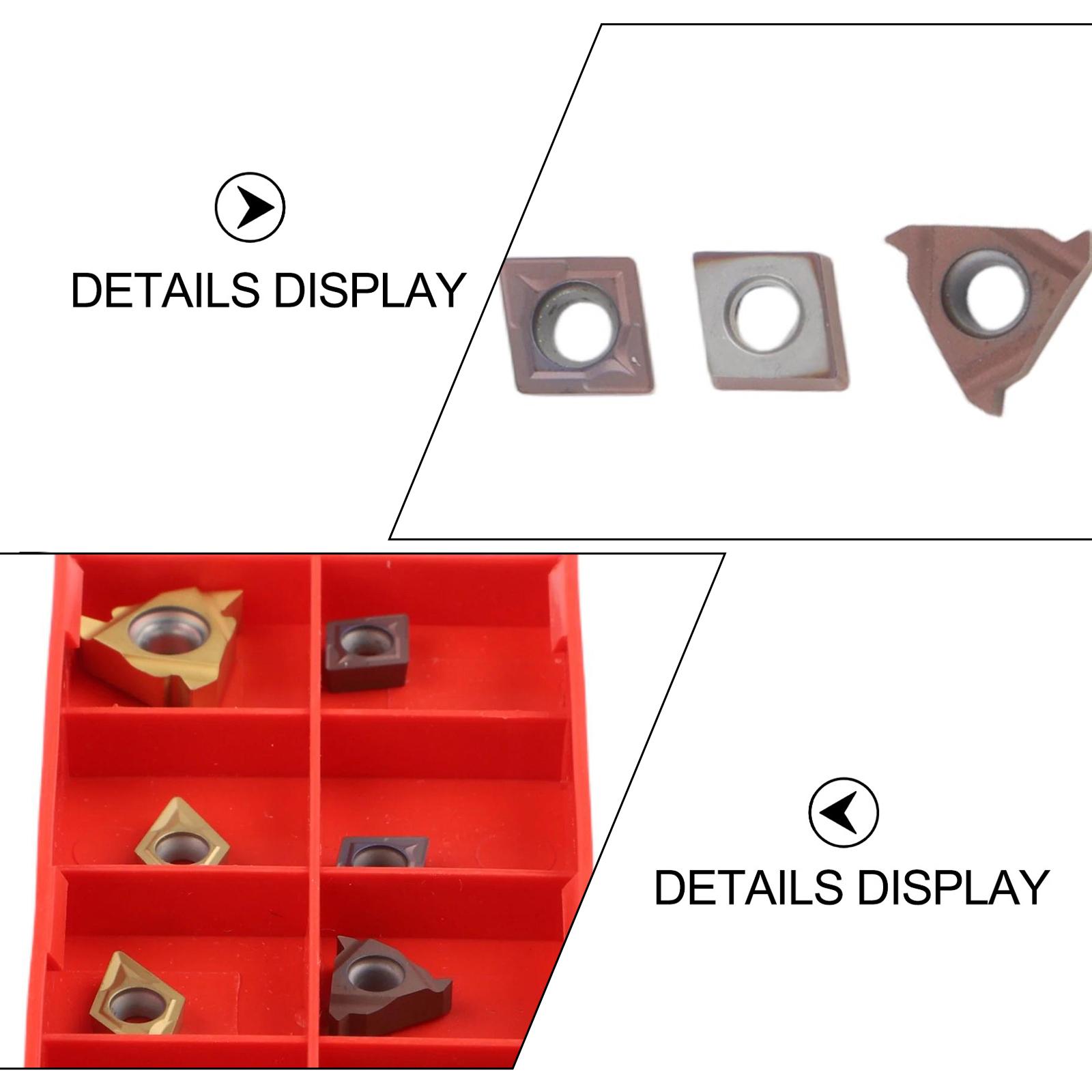 

Brand New High Quality Multifunction Carbide Insert Blades 11IR 16ER 7Pcs CCMT060204 Cutting Tool For 12mm Bar China Mainland
