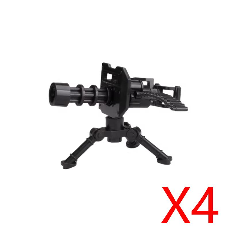 Army WWII Soldier Figure Armaments Brick Playset Gatling M2 Heavy Machine Aviation Gun NSV Bullet Chain Mortar ZB53 Toys Playsetss T12