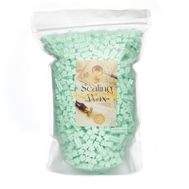 Colorful Waxes Seal Beads for Seal Stamp Flower Shaped Sealing Waxes for Sealing Envelope Holiday Card D57B