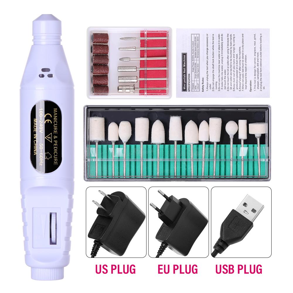 CNHIDS Professional Electric Nail Drill Machine Manicure Tools Pedicure Drill Set Portable Nail File Nail Drill Equipment