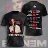 Round Neck 3D Rapper Eminem Printed T-shirts Casual Short Sleeved Men's T-shirts - Soft Medium Stretch Polyester Fabric Summer Relaxed Fit Clothing