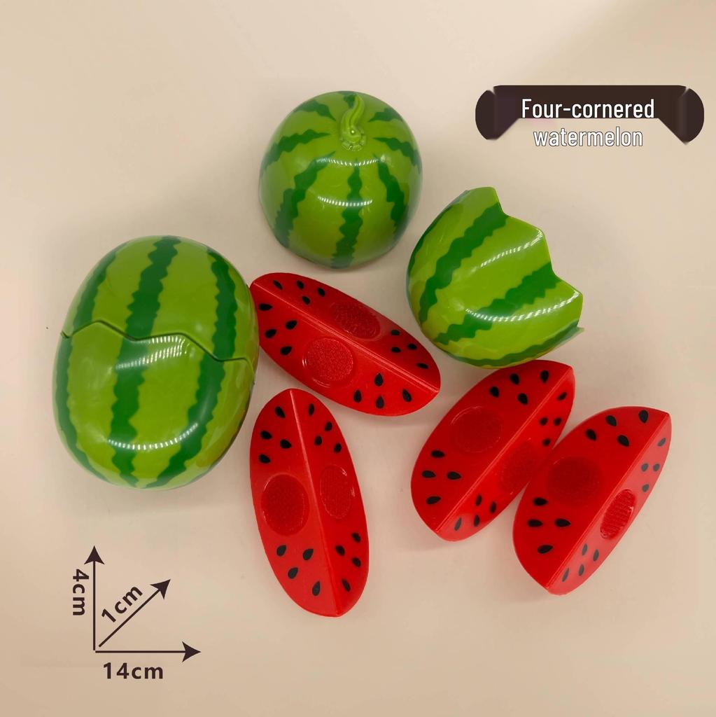 Children's Pretend Play Food Set with Cutting Fruits, Vegetables and Pizza