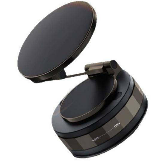 Magnetic Car Vacuum & Phone Holder with Suction Cup for Navigation and Home/Desktop Use