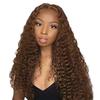 Fashionable brown wig African hot selling lace 13*4 small winding tube long curly hair chemical fiber headgear