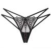 French Foreplay Flirting Panties Women's Beautiful Buttocks Sex Tulle Embroidered Pearl Perspective Hot Low-rise Thong