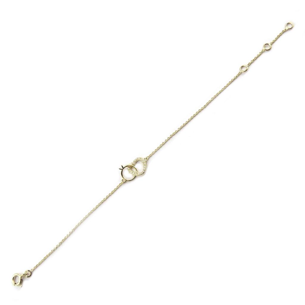 Altesse [P9298] - Gold Plated Bracelet 'Love Queen' White Gold - 13x12 Mm