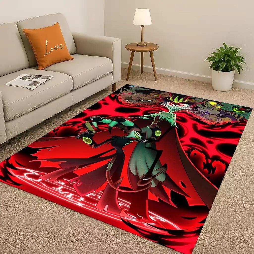 3D Cartoon H-Hazbin Hotel Angel Dust Alastor Living Room Non-Slip Area Rug Soft Carpet for Bedroom Sofa ,Easy Clean Home Doormat