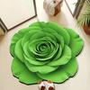 Floor Mat Irregular Shape Quick-Drying Floral Doormat Anti-Slip Backing Easy Maintenance Soft Cozy Rug Bathroom Decor