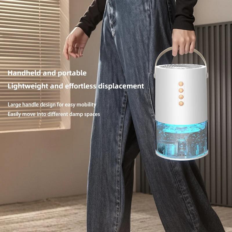 1000 ml Negativ-Ionen-Luftentfeuchter Schimmelbekämpfung Feuchtigkeitskontrolle Tragbar Energieeffizient Home Office Leiser Betrieb Einfach zu bedienen