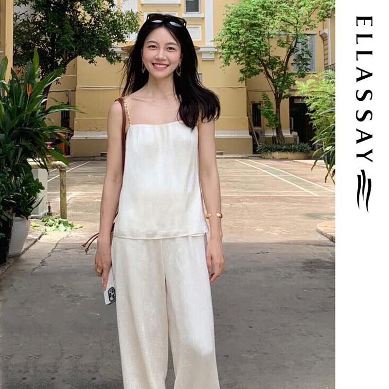 ELLASSAY Women's Pleated Acetate Straight-Leg Trousers