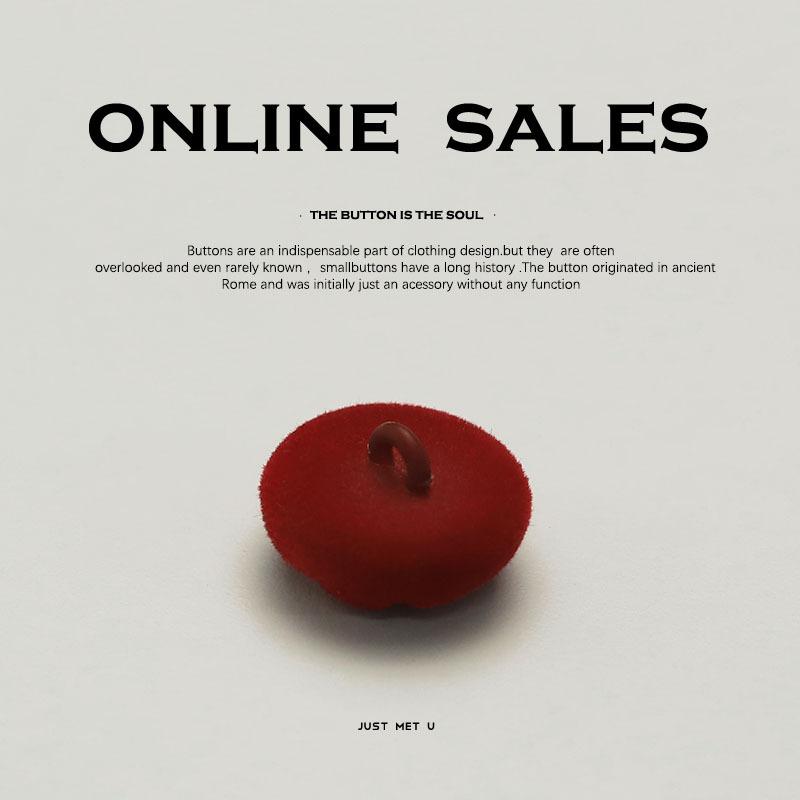 Flocking High-Footed Button-Wrapped Cloth, New Chinese Style Buttons, Cheongsam Jacket, Sweater, Double-Sided Nylon Coat Decorative Accessories