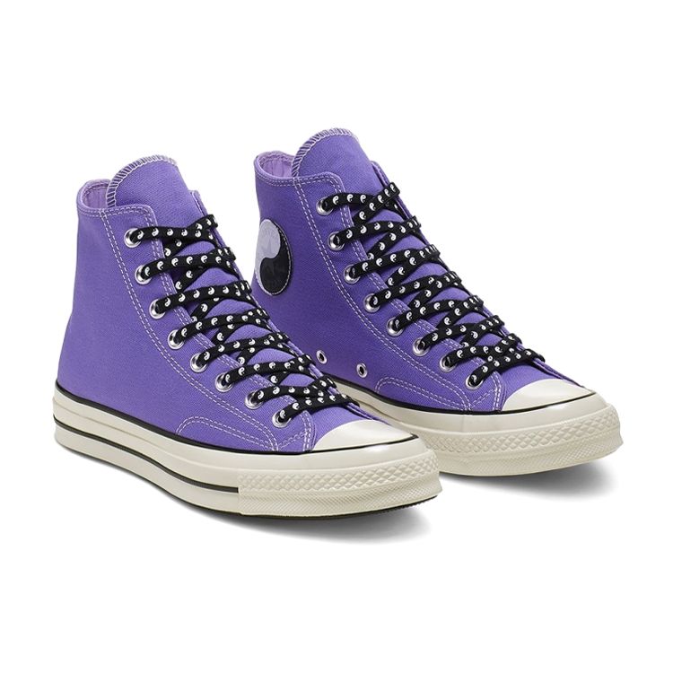 Converse Chuck Taylor 1970S Hi Round Toe Lace-Up Mid-Top Canvas Shoes Unisex sneakers Purple 164211C