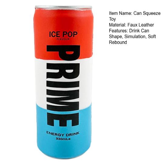 Simulation Drink Can Squeeze Toy Soft Rebound Faux Leather Pinch Toys Anxiety Relief & Decompression Sensory Toy Fidget Squishes