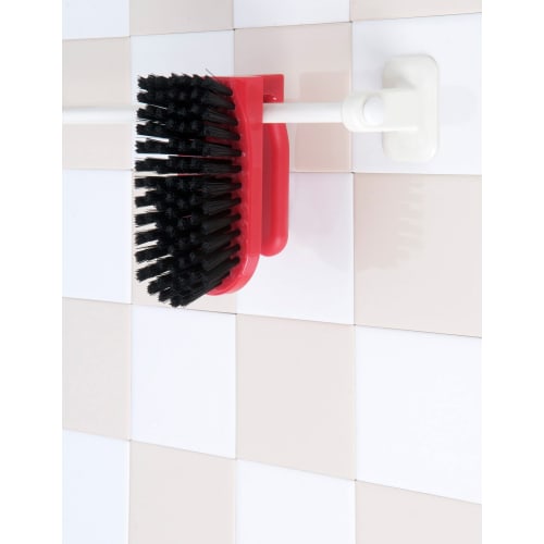Nihon Clean Tech Ka:z Clean Floor Brush, Black, 8.5cm Wide, 7cm Deep, 15cm Long, for Cleaning Tiles, Bathtubs, and Bathroom Floors, Limescale, and Hot
