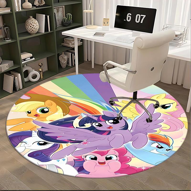 My Little Pony,Friendship Is Magic Chair Mat Round Rug Office Carpet, Non Slip, Suitable for Living Rooms, Bedrooms Decor 1205552a