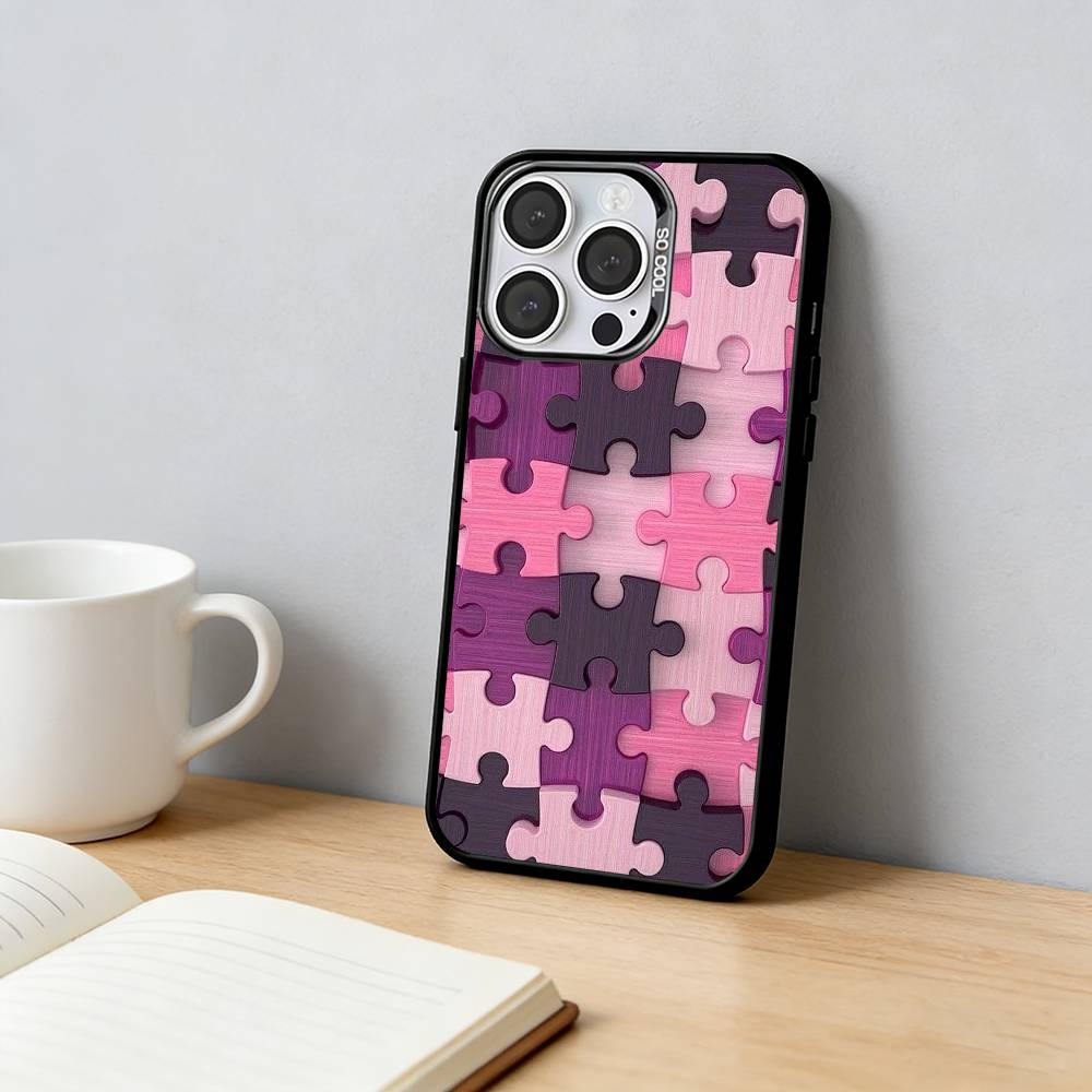 

Rainbow Pieces Phone Case For iPhone 17,16,15,14,13,12,11 Plus,Pro Max,XS,Colored Silver Plated Inside Cover iPhone16plus