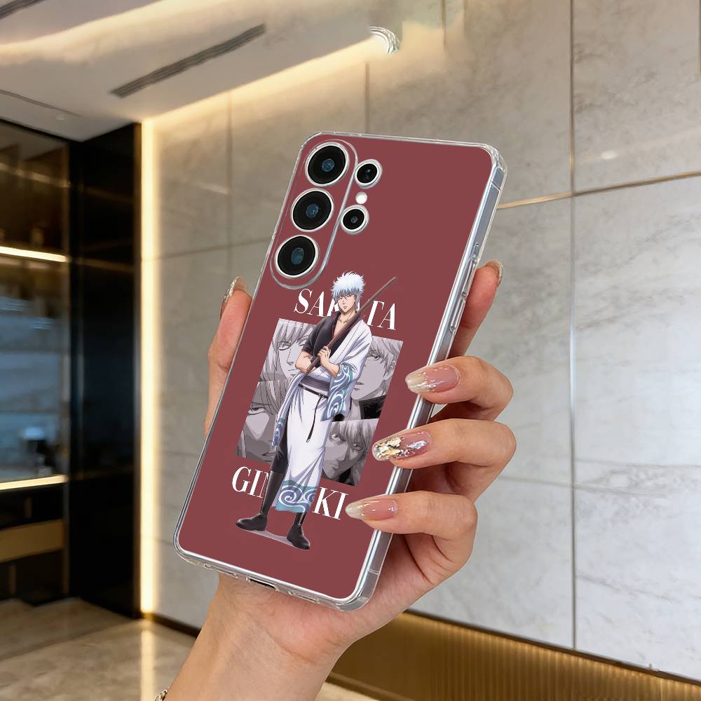 

G-Gintama-Gintoki Sakata Clear Soft Silicone Phone Case forSamsung S25, S24, S21, S22, S23, S30, Ultra, S20, Plus Samsung S21