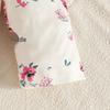 Girls' Floral Long Sleeve Romper & Cat Corduroy Overall Dress Set - Autumn/Winter