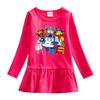 Korean Style Girls' Cartoon Mesh Dress - Long Sleeve Princess Outfit for Spring/Autumn 2025