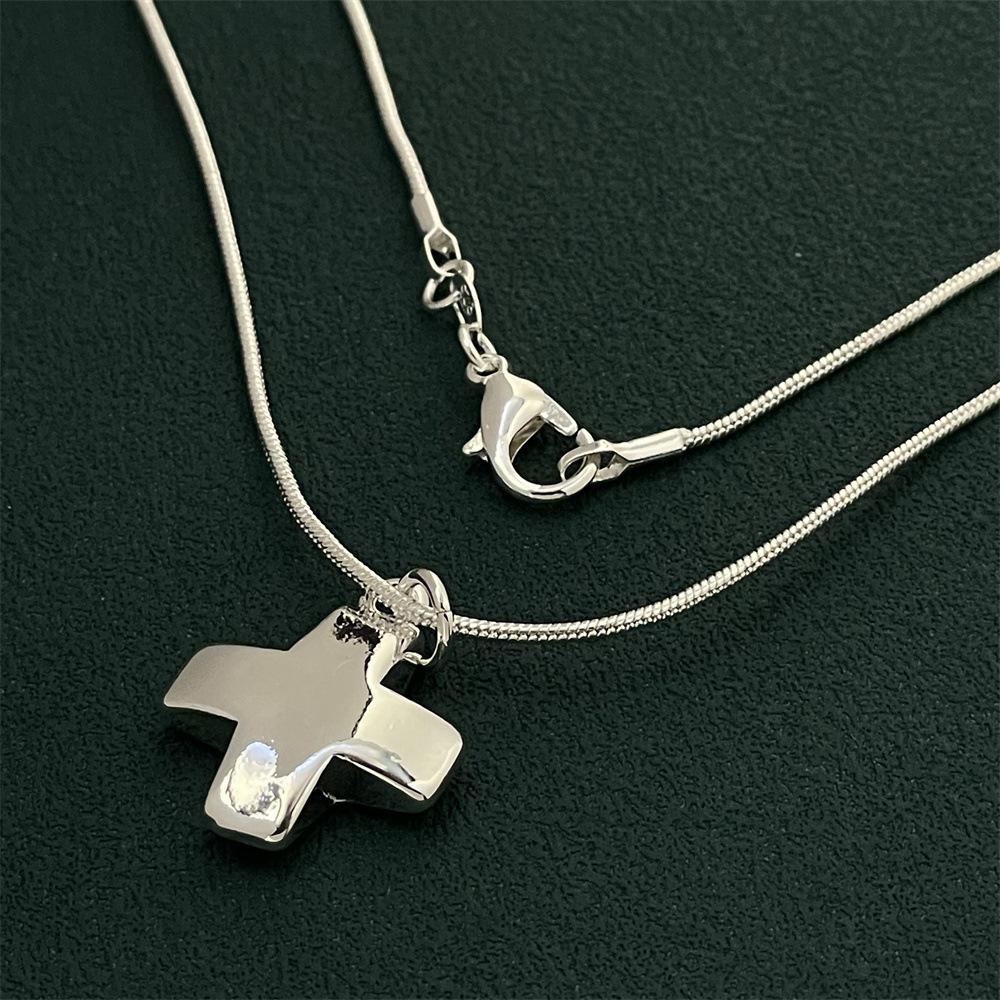 Trendy products Copper creative cross Necklace for women Fashion Affordable Jewelry Wedding Party Christmas Gifts
