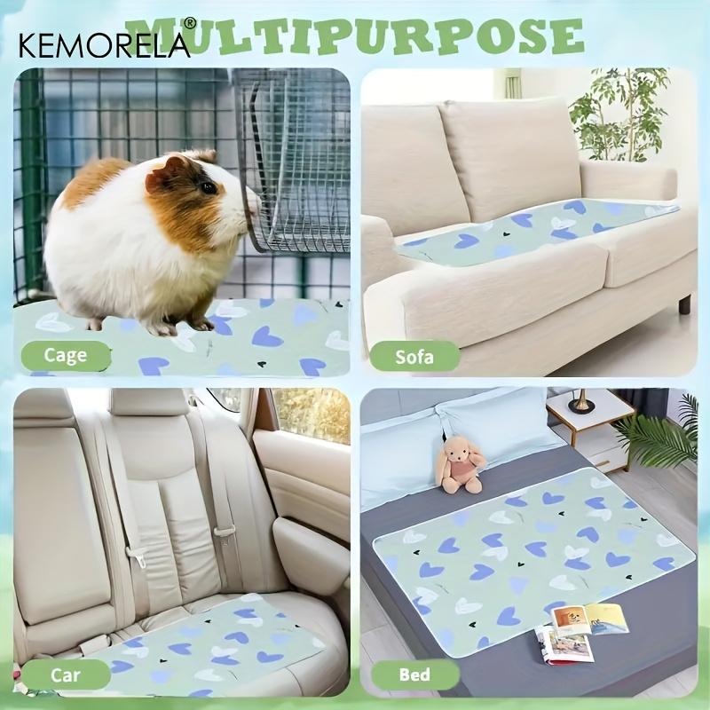  1PC Washable Guinea Pig & Hamster Cage Mat - Super Absorbent Non-Slip Pet Bedding 31"x47" for Rabbits & Small Animals