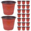 50 Pcs Large Plastic Flower Pots Seedling Starter Nursery Planter Containers Succulent Potting Garden Supplies Durable PP