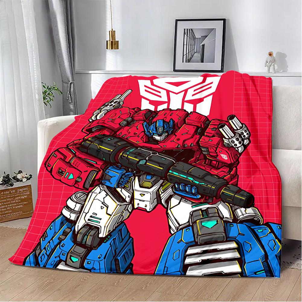 Anime Transformers G1 Car Robot Printed Blanket Picnic Blankets Warm Blanket Soft Comfortable Blanket Home Travel Birthday Gift