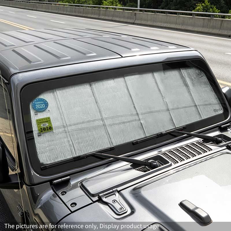 Car Front Windshield Sunshade Window Shade Foldable Sun Visor Cover Fit For Jeep Wrangler JL For JT Gladiator 2018 Up Car Interior Accessories,1 Pc