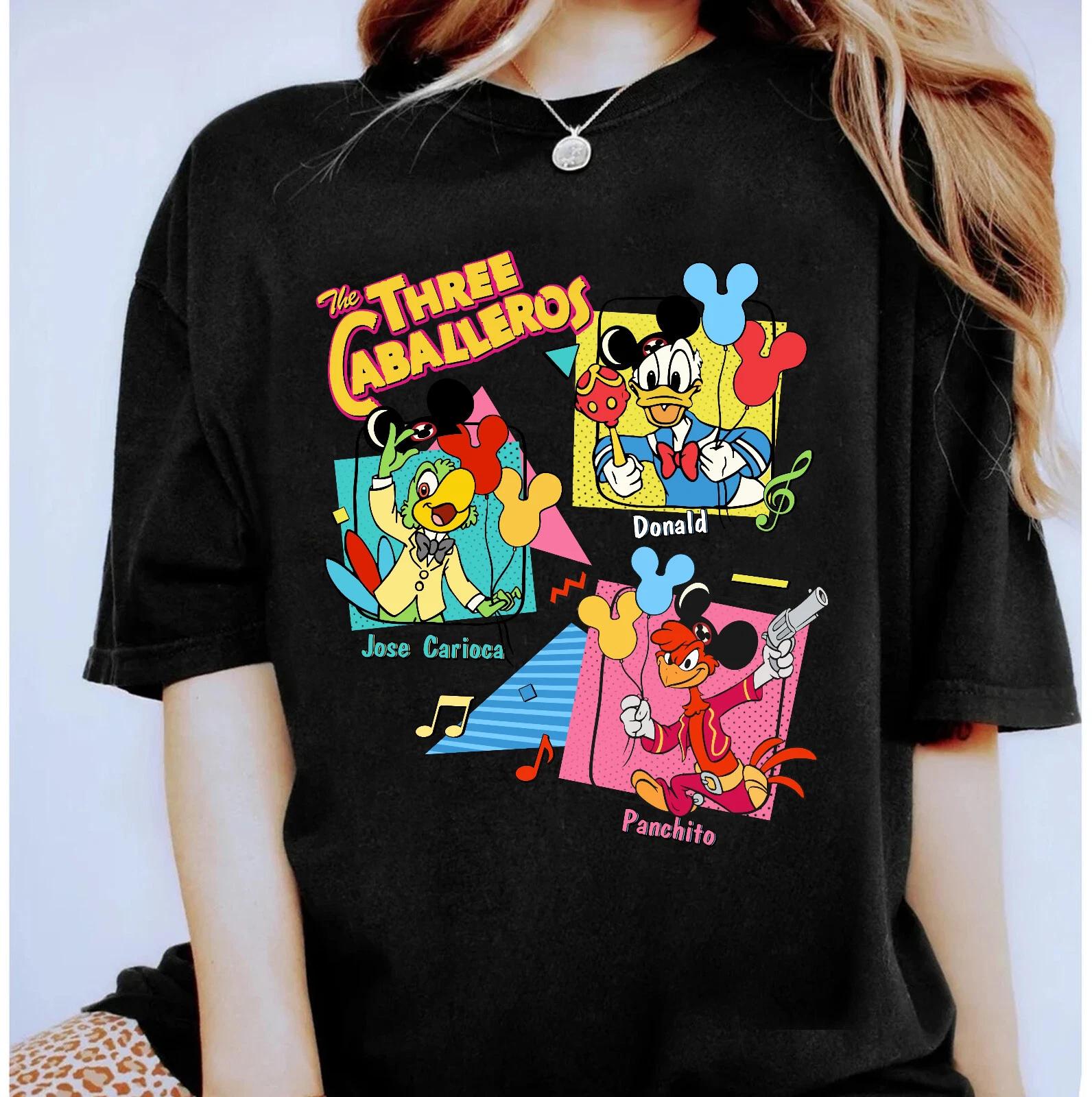 Retro 90s Disney Three Caballeros Classic Shirt Unisex Adult Kid Shirt S