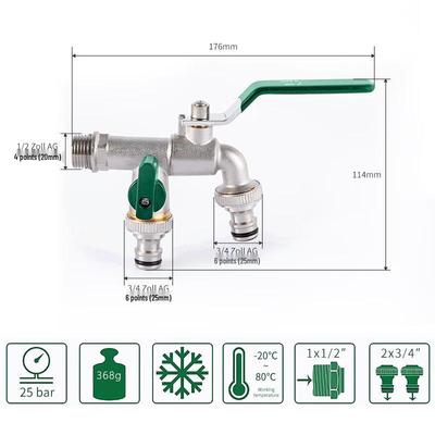 FACE MINI Dual-Outlet Brass Washing Machine Faucet