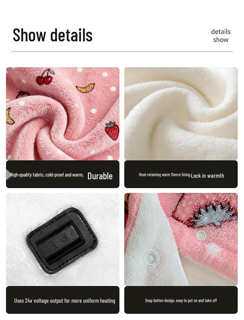 Electric Heated Shawl Blanket: 24-Hour Warmth for Office & Sofa, Washable