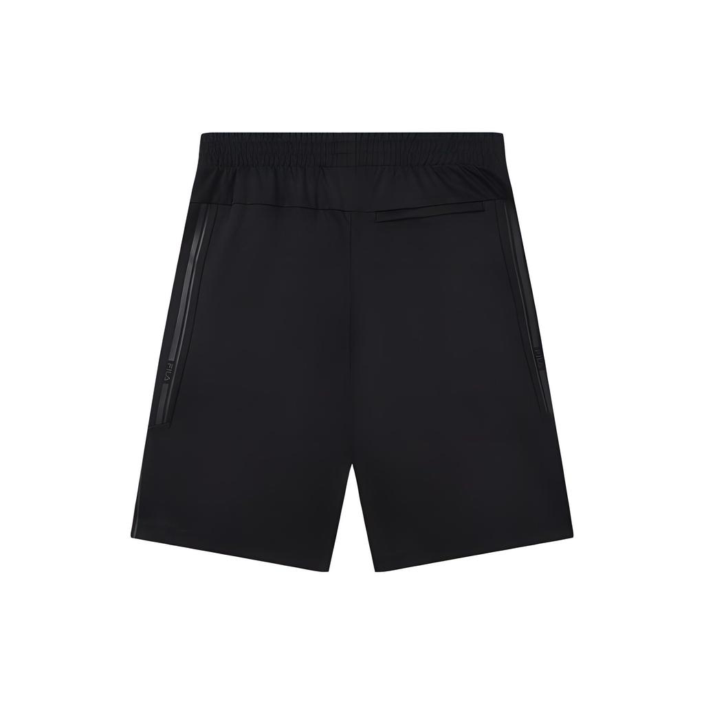 Fila Solid Color Straight Leg Knit Shorts Men Shorts Black F11M332603FBK