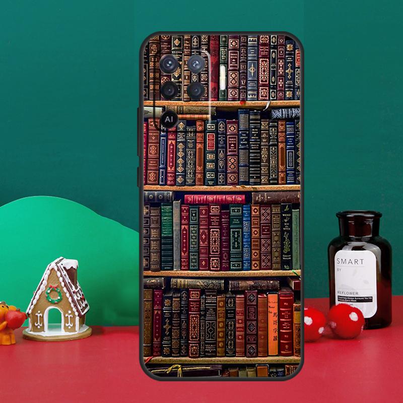 Read Books Illustration For OPPO A98 A78 A58 A79 A16 A76 A96 A5 A9 A53 A17 A57 A77 A15 A52 A72 A74 A94 A54S Case
