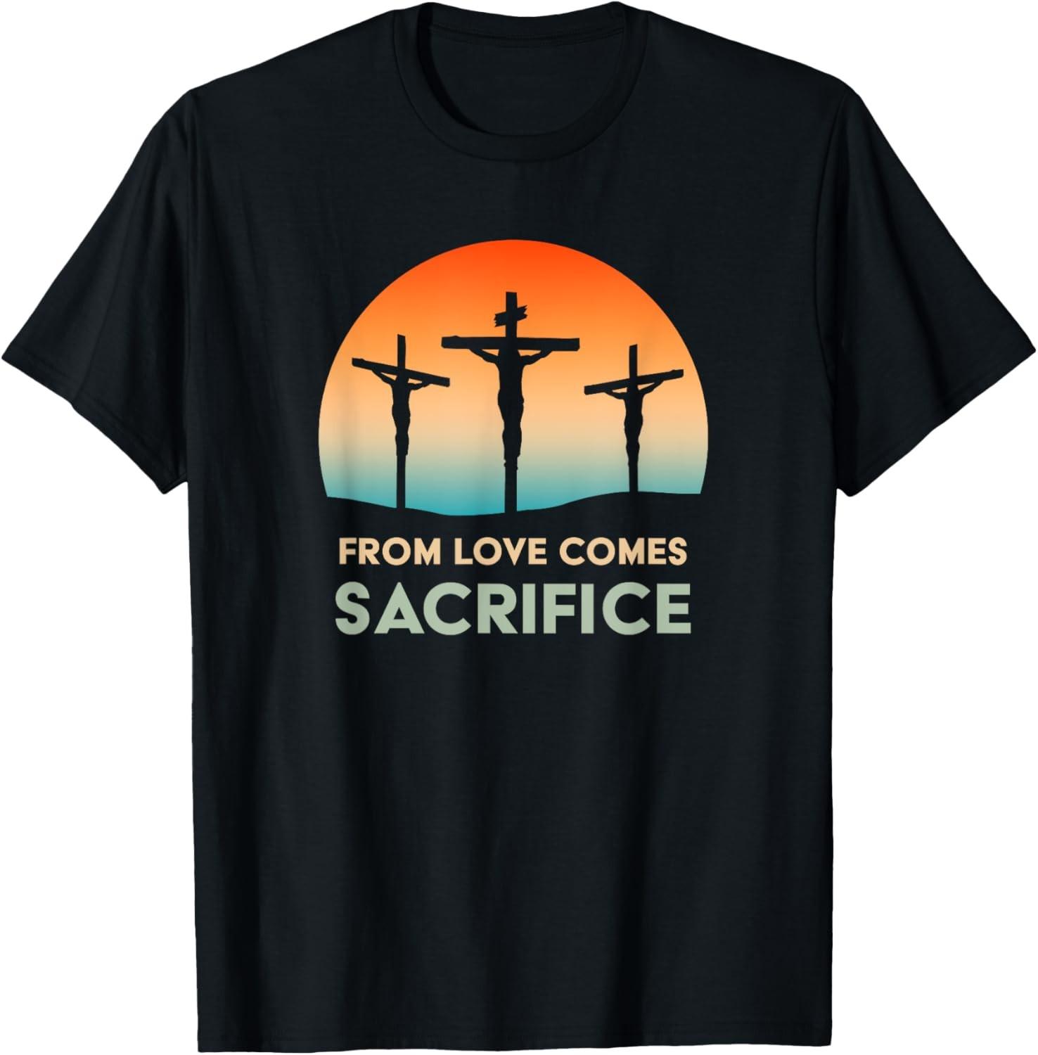Easter Christian Religious Jesus Sacrifice Worship T-Shirt S разноцветный