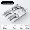 304 Stainless Steel Divided Cafeteria Tray