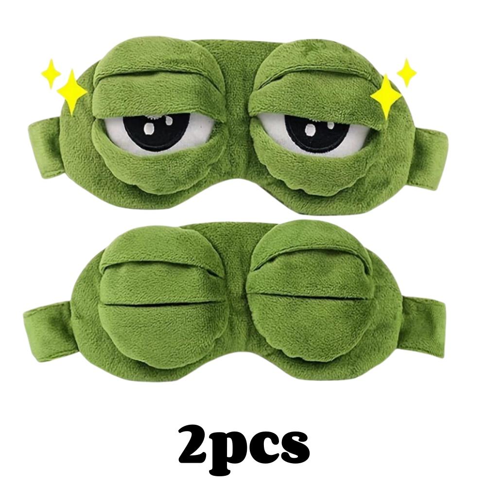 Cute Frog Sleep Eye Mask Eye Protector Lunch Break Shading Funny Sleep Eye Mask Soft & Comfortable Eye Mask Travel Essentials