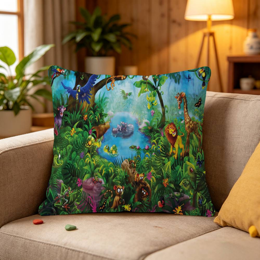 Jungle animals adventure Cushion Cover 30x50 Polyester Sofa Cushions Decorative Throw Pillows Home Decoration Pillowcover