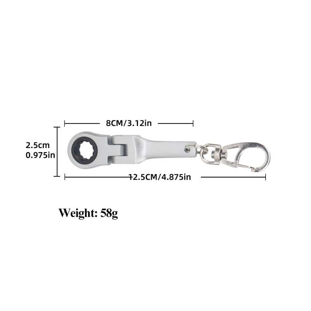 Compact Appearance Ratchet Spanner Metal Material Foldable Design Ratchet Wrench Quick Release 180 Degree Rotatable