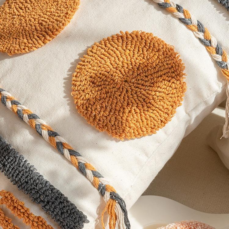 Writing A Notebook Unisex Bohemian Indian Style Tufted Pillow Ins Style Simple Nordic Model Room Cushion Pillow Case Bay Window Decoration