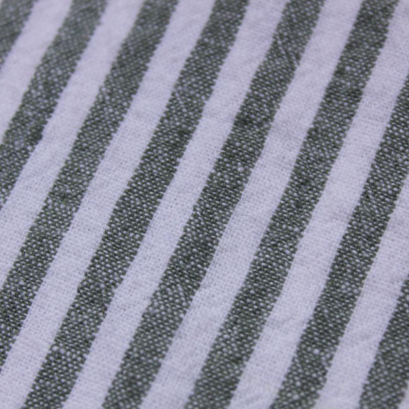 China Manufactures Cotton Linen Bedding Garment Fabric YARN DYED CREPE STRIPE