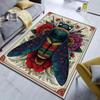 Multiple sizes Insect floral art design Carpet for Living Room Bedroom Sofa Home Decor Rus Non-slip Floor Mat Luxury Gift
