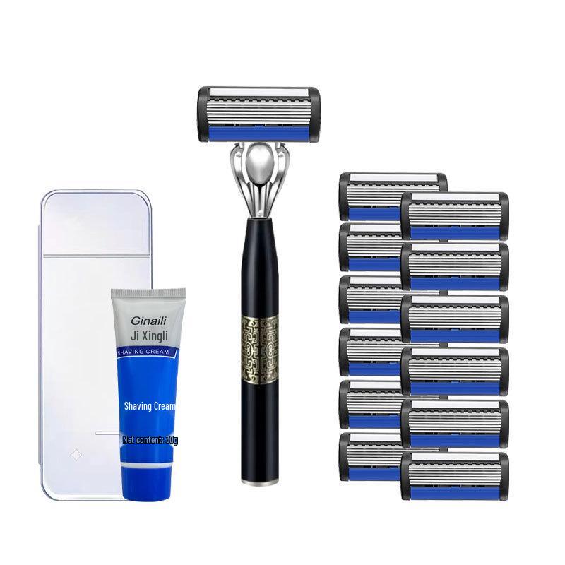 

Ручная бритва с 7 лезвиями, универсальным держателем и оригинальной бритвой с 6 лезвиями