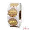 50-500Pcs Handmade With Love Kraft Paper Stickers 25Mm Round Adhesive Labels Baking Wedding Decoration Party Decoration Sticker