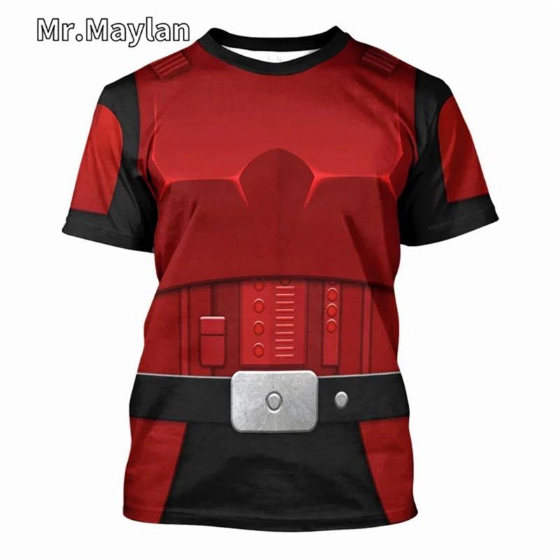 Maglietta Cosplay Costume di Darth Vader Stampa 3D Completa T-shirt da Uomo Nuova Moda Manica Corta Camicia Estiva Streetwear Unisex Magliette Top