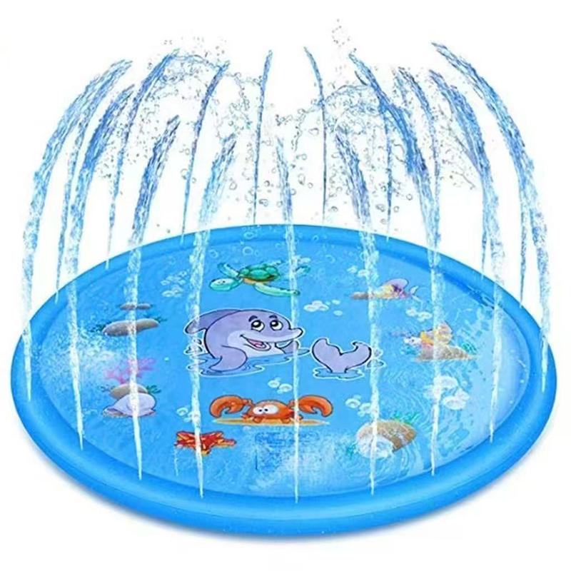 100Cm Inflatable Splash Pad Water Play Mat With Sprinklers Age 3 4 5 6 7 Years Old Toddler Water Toy