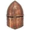 VidaXL Antique Medieval Knight Helmet for LARP Copper Steel