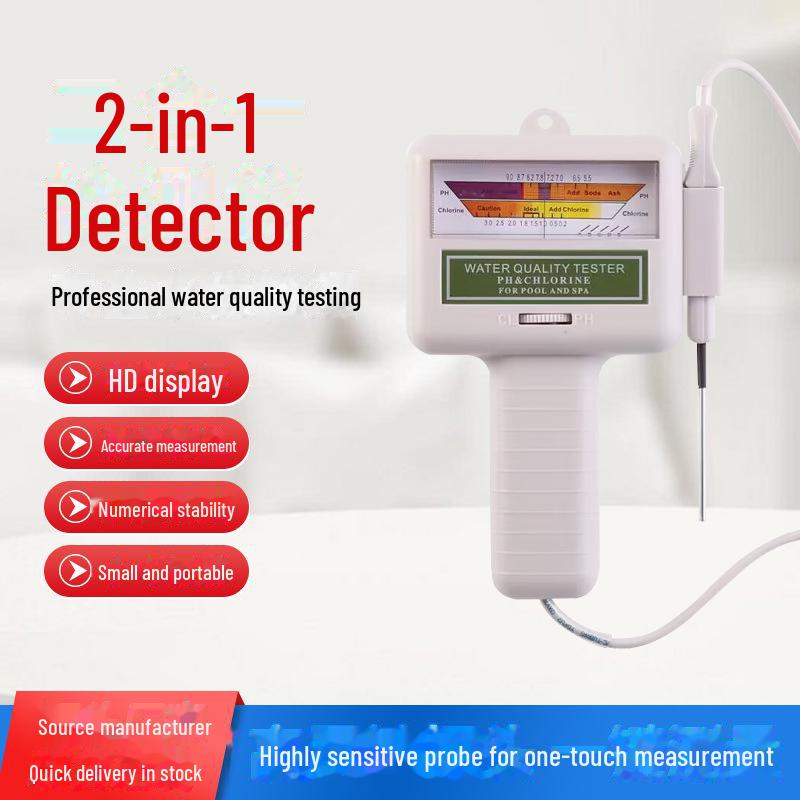 PC101 Tester di Cloro Residuo e Misuratore di PH - Rilevatore di Qualità dell'Acqua e Gas Cloro