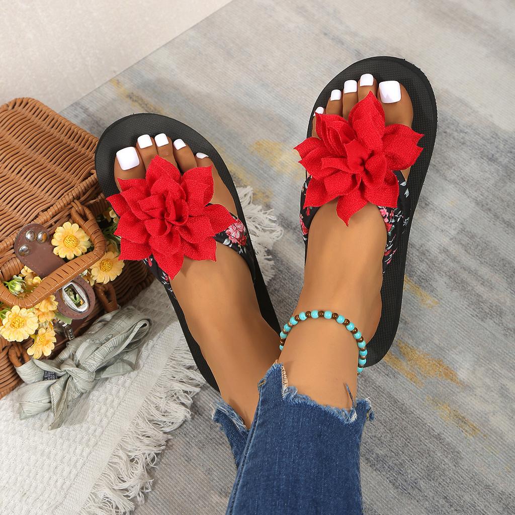 Fashion Low Heel Flat Bottom Peep Toe Shoes for Women 2024 Fashion Modern Slippers Hot Sale Summer Outdoor Floral Women's Slippers