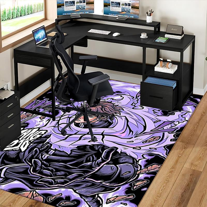 1pz Tappetino per Sedia Manga God: Design Cartoon Anime, Tappeto Antiscivolo per Sedie da Ufficio, Adatto per Arredamento Casa, Soggiorno, Camera da Letto, Sala Giochi - Perfetto G